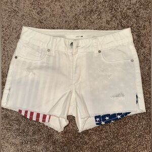 BRAND NWT KIDS JO’S JEANS AMERICANA WHITE DISTRESSED DENIM SHORTS BIG KIDS 14